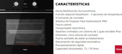 Horno Teka HLB 8408 Easy Steam Vapor HidroClean Negro 111000081
