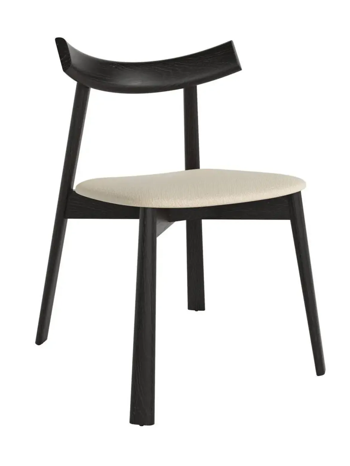 Juego de dos sillas con Asiento Tapizado en Tela y Estructura de Madera OVIS