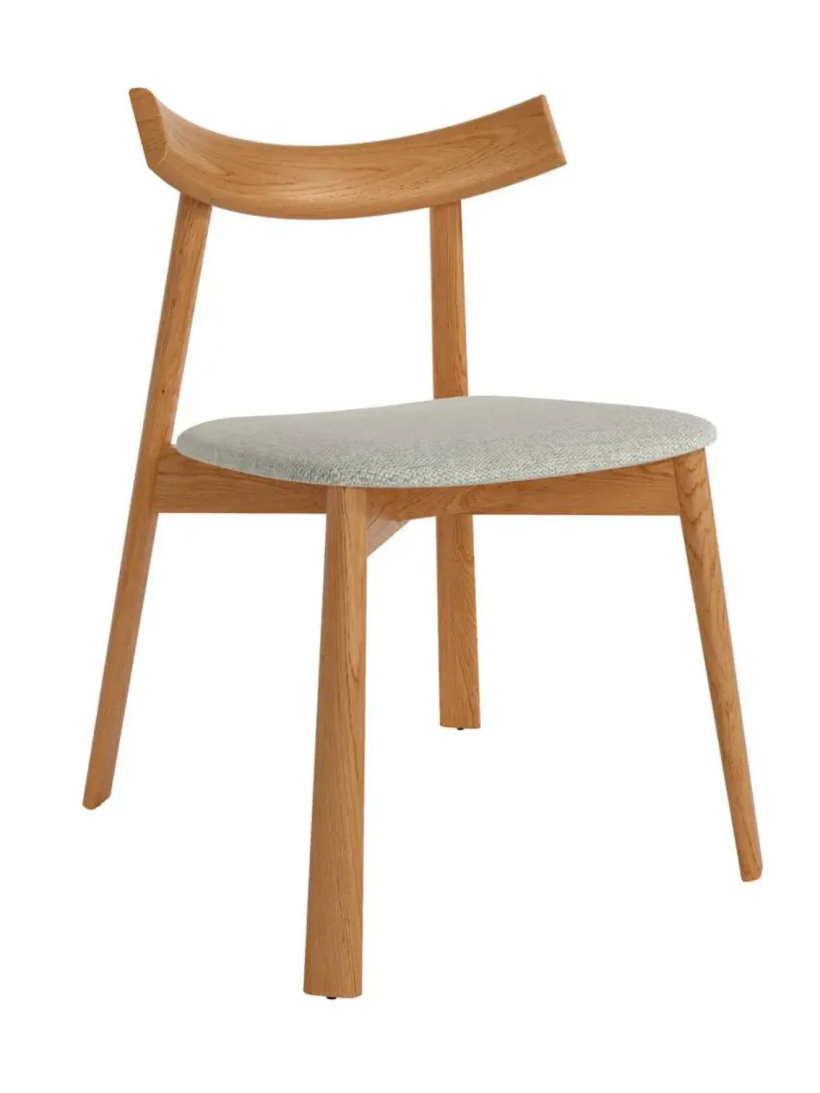 Juego de dos sillas con Asiento Tapizado en Tela y Estructura de Madera OVIS