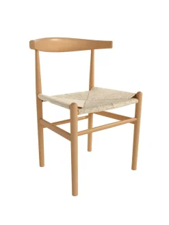 Juego de dos sillas con Asiento de Cuerda Natural y Estructura de Madera Haya Natural FUJI CG1916HC