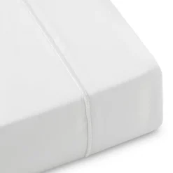 Juego de Sábanas de Algodón 500 hilos Blanco 150 cm TELIA HOME