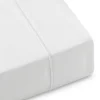 Juego de Sábanas de Algodón 500 hilos Blanco 105 cm TELIA HOME