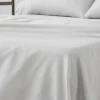 Juego de Sábanas de Algodón Orgánico 300 hilos Blanco 90 cm