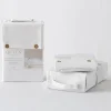 Juego de Sábanas de Algodón Orgánico 300 hilos Blanco 135 cm