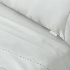 Juego de Sábanas de Algodón Orgánico 300 hilos Perla 180 cm