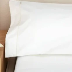 Juego de Sábanas de 180 cm de 600 Hilos Color Blanco ESTELIA 376765