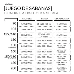 Juego de Sábanas de 180 cm de Satén Color Blanco ESTELIA 252437