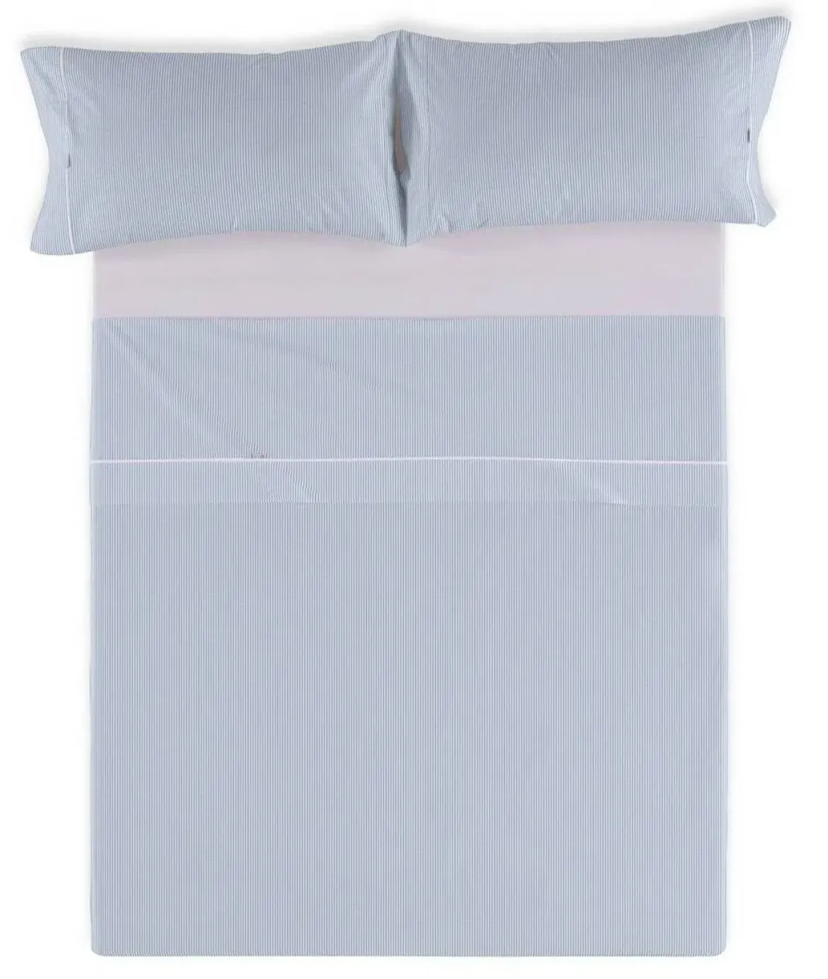 Juego de Sábanas 200 hilos Cama 150 GRETA Azul 2 Almohadas
