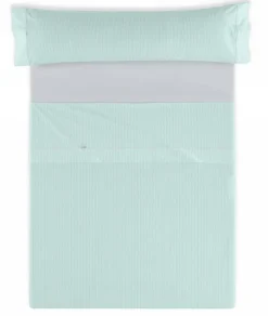 Juego de Sábanas 200 hilos Cama 150 GRETA Aqua 2 Almohadas