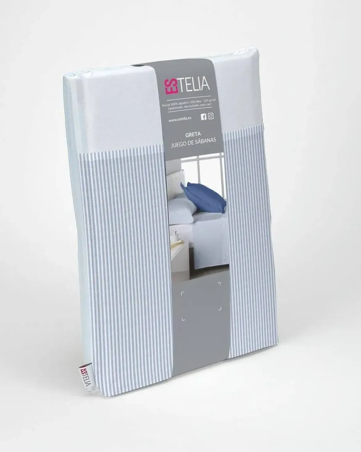 Juego de Sábanas 200 hilos Cama 200 GRETA Azul