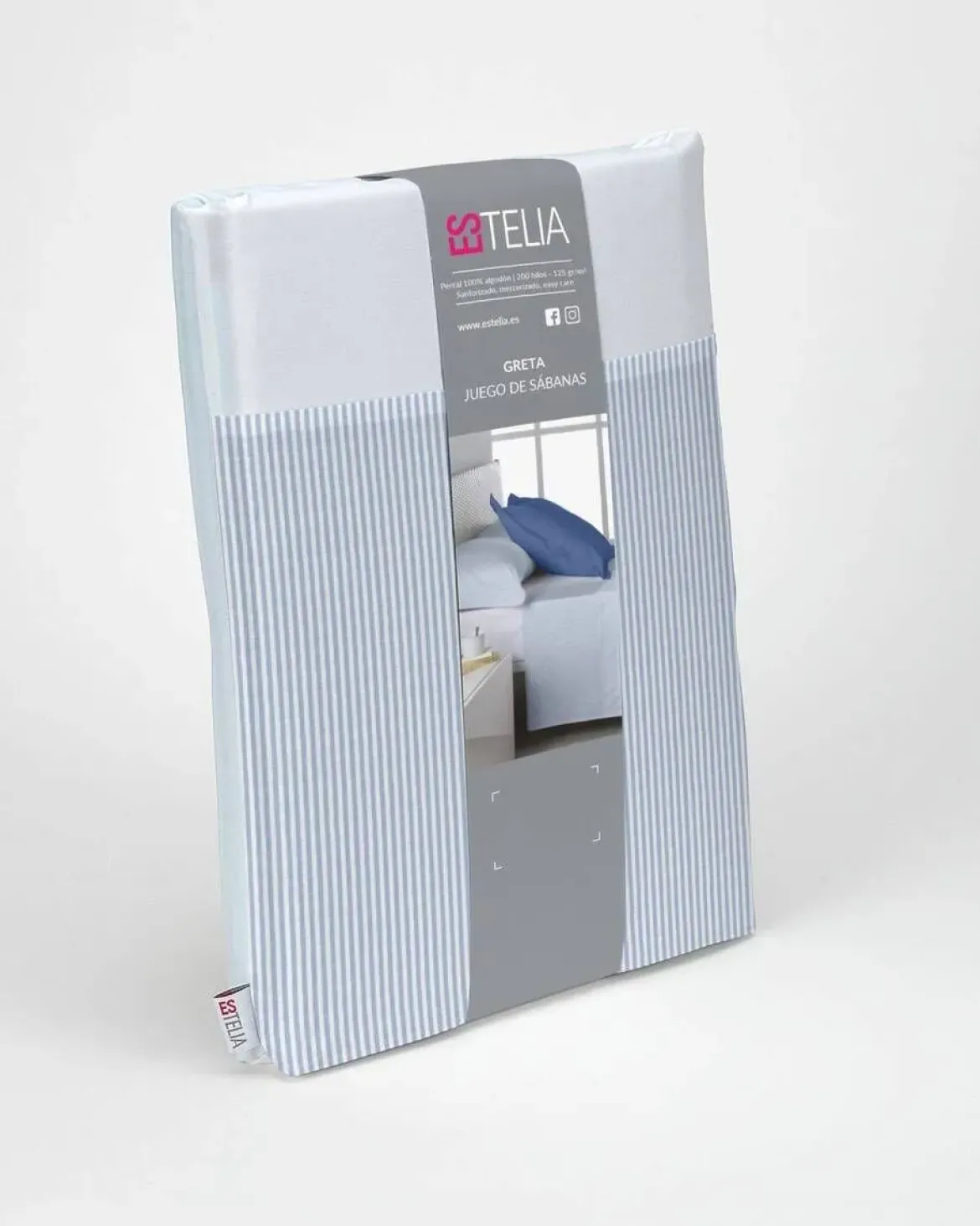 Juego de Sábanas 200 hilos Cama 90 GRETA Azul