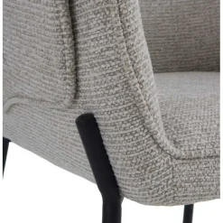 Juego de 4 Sillas de Comedor con Reposabrazos en Chenilla GABAR