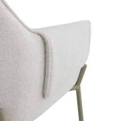 Juego de 4 Sillas de Comedor con Reposabrazos en Chenilla GABAR