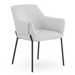 Juego de 4 Sillas de Comedor con Reposabrazos en Chenilla GABAR