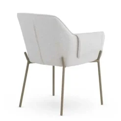 Juego de 4 Sillas de Comedor con Reposabrazos en Chenilla GABAR