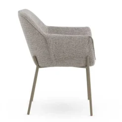 Juego de 4 Sillas de Comedor con Reposabrazos en Chenilla GABAR
