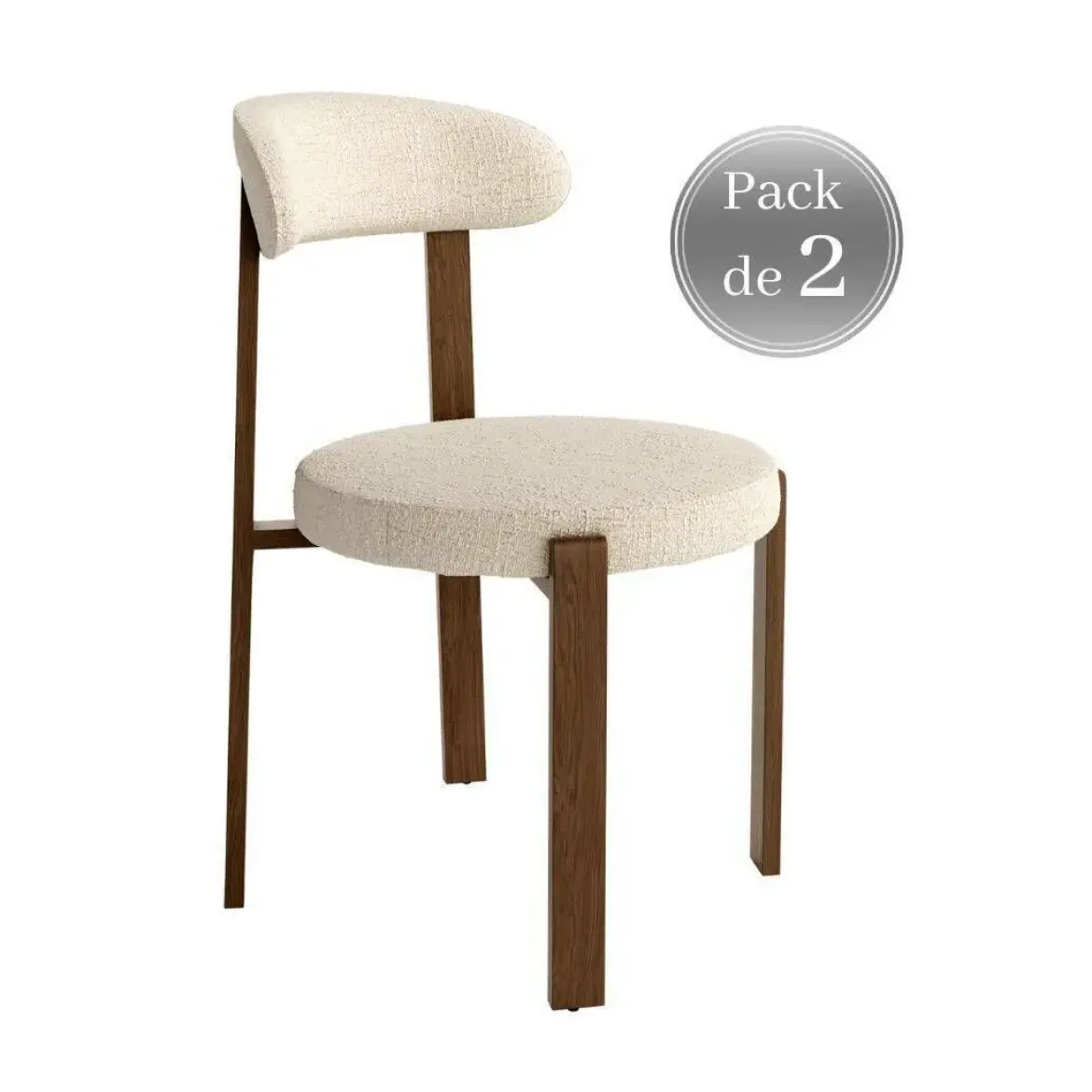 Juego de 2 Sillas de Comedor Tapizada Champán CASPER CG2282CH