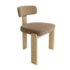 Juego de 2 Sillas de Comedor Tapizada Patas Roble NORI
