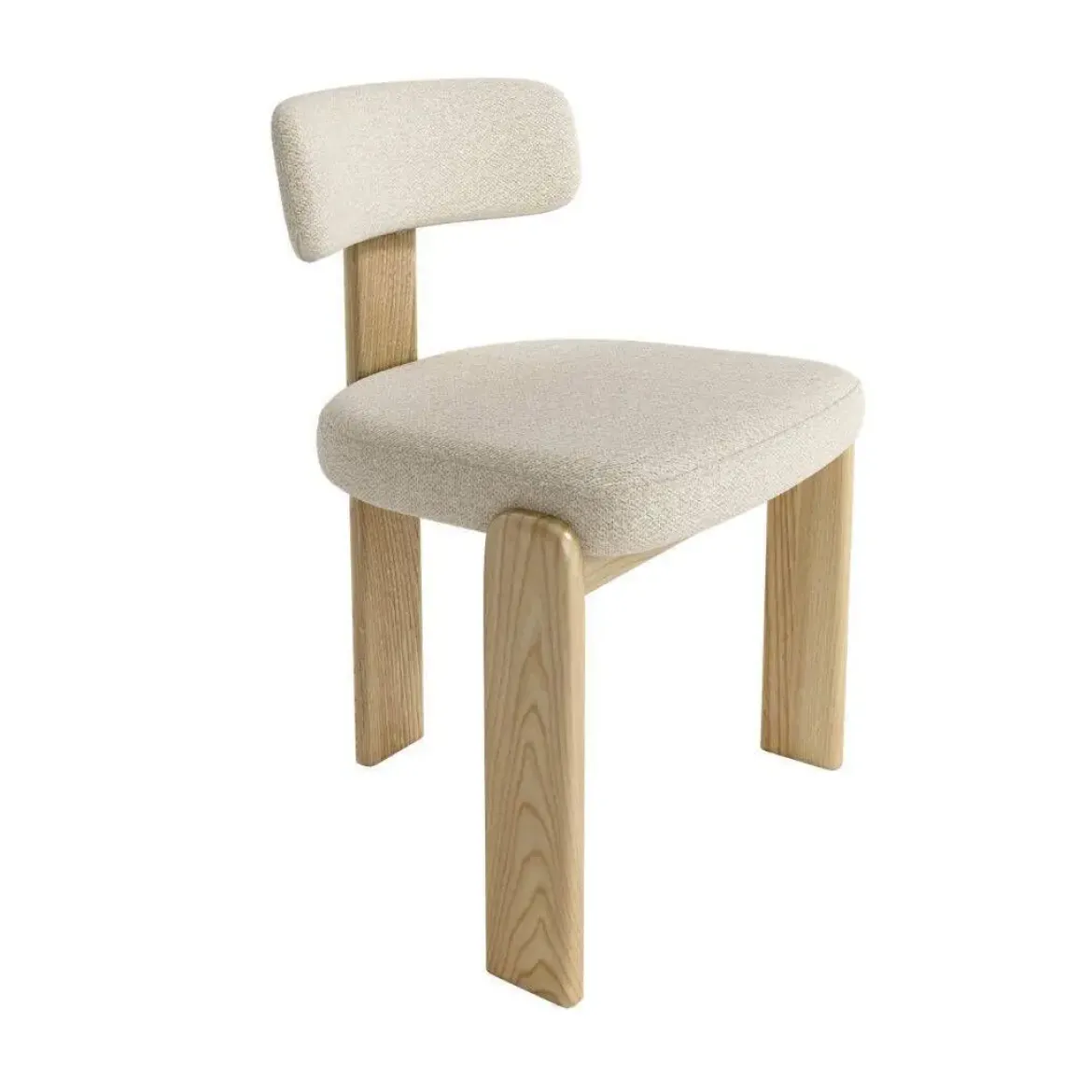 Juego de 2 Sillas de Comedor Tapizada Patas Roble NORI