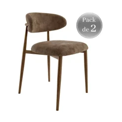 Juego de 2 Sillas de Comedor Tapizada con Estructura Metal PEREIRA