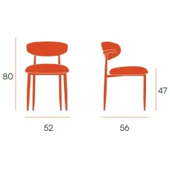 Juego de 2 Sillas de Comedor Tapizada con Estructura Metal PEREIRA