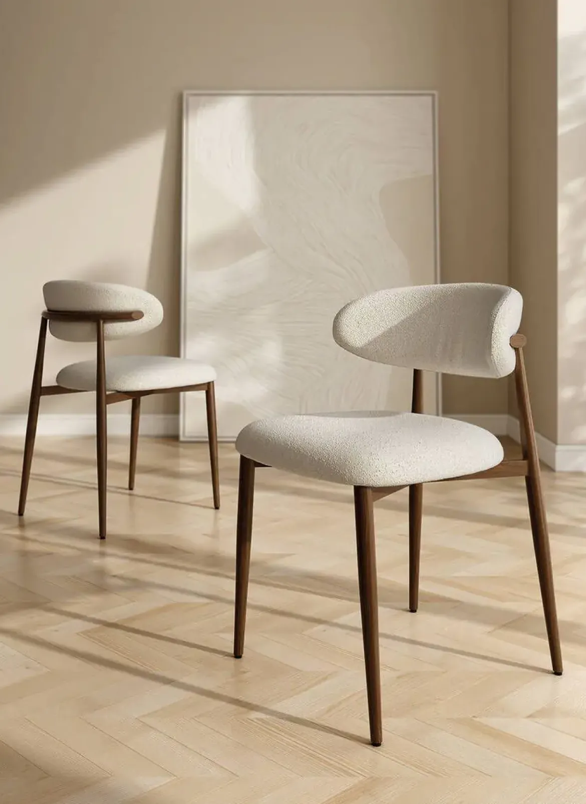 Juego de 2 Sillas de Comedor Tapizada con Estructura Metal PEREIRA