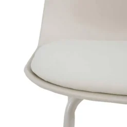 Juego de 2 Taburetes con Respaldo de Polipropileno Crudo con Cojín GABAR 11621
