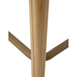 Juego de 2 Taburetes Tapizados Blancos de Madera de Roble Natural GABAR 11683