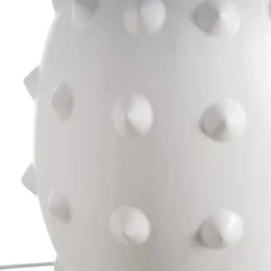 Lampara de Mesa Blanco-Negro 73 cm de Cerámica 614832