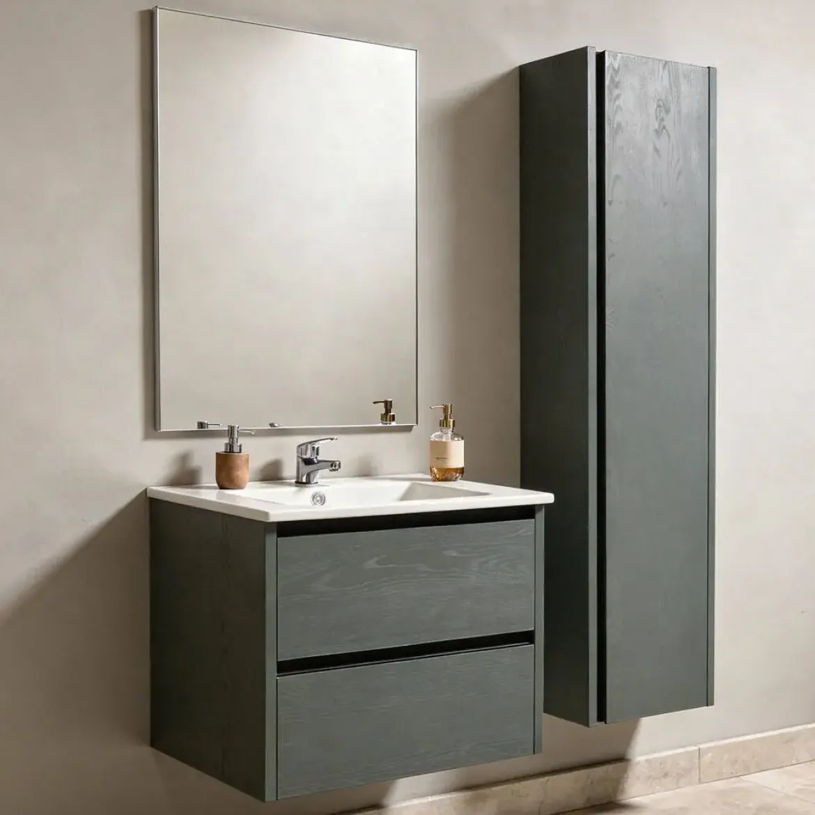 Lavabo de Cerámica de 60 cm Blanco FAMILY TECH