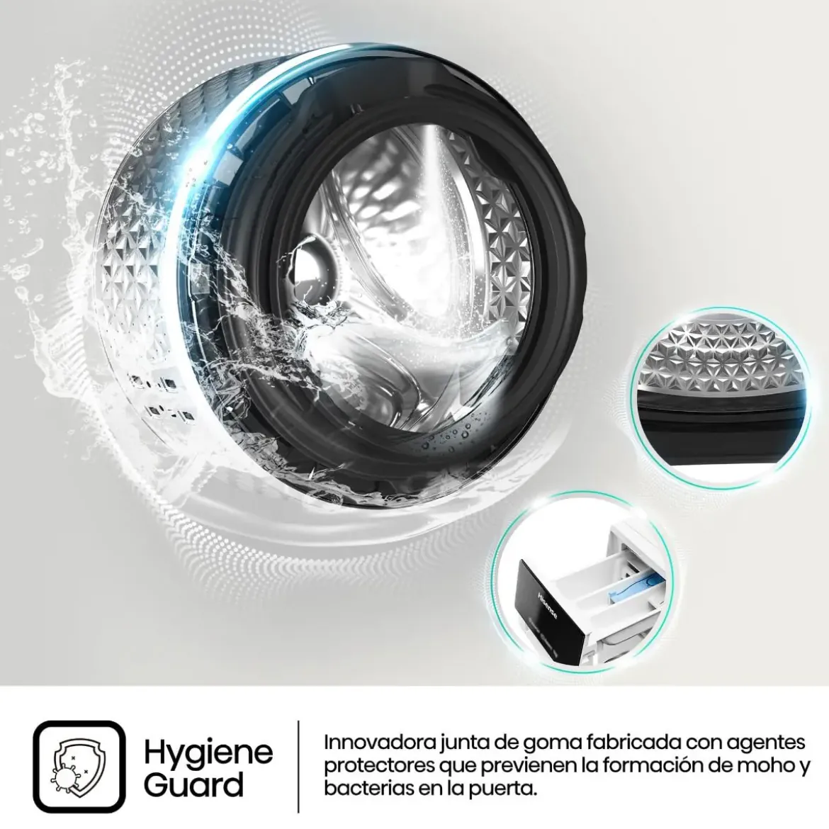 Lavadora Hisense 9kg 1400rpm Autodosificador WiFi A Inverter WF3S9045BW3