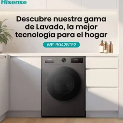 Lavadora Hisense 9 Kg 1400 RPM Inox Clase AWF1I9042BTP2