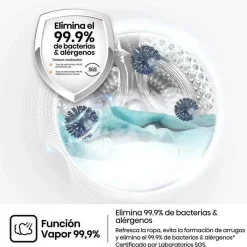 Lavadora Hisense 9 Kg 1400 RPM Inox Clase AWF1I9042BTP2