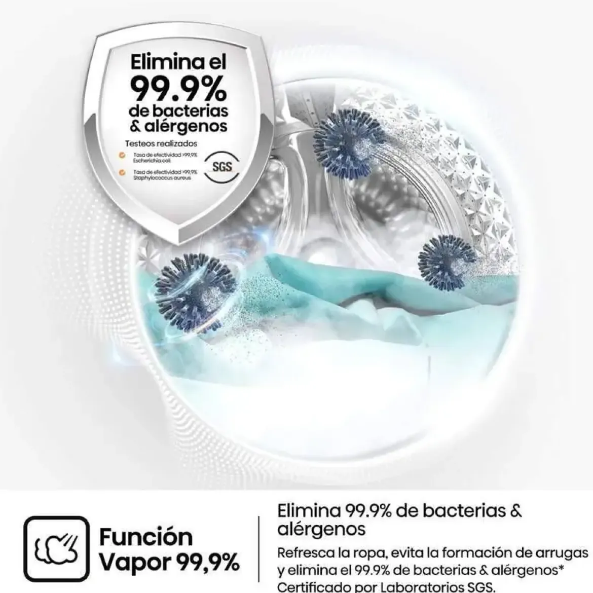Lavadora Hisense 9 Kg 1400 RPM Inox Clase AWF1I9042BTP2
