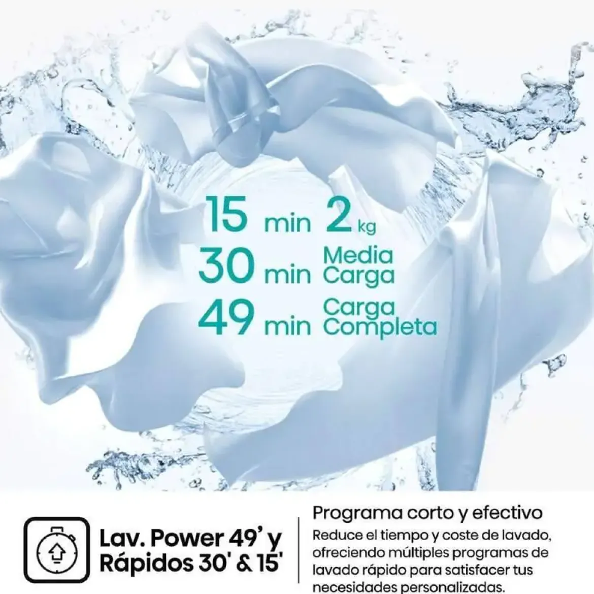 Lavadora Hisense 9 Kg 1400 RPM Inox Clase AWF1I9042BTP2
