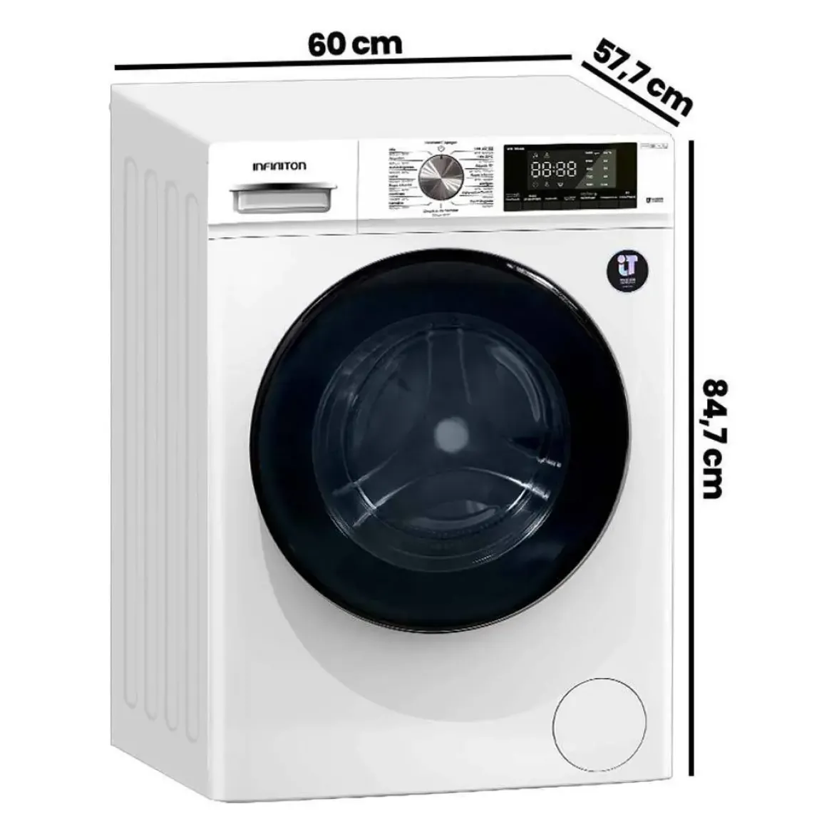 Lavadora INFINITON 9kg 1400rpm Clase A WM-S94ABL