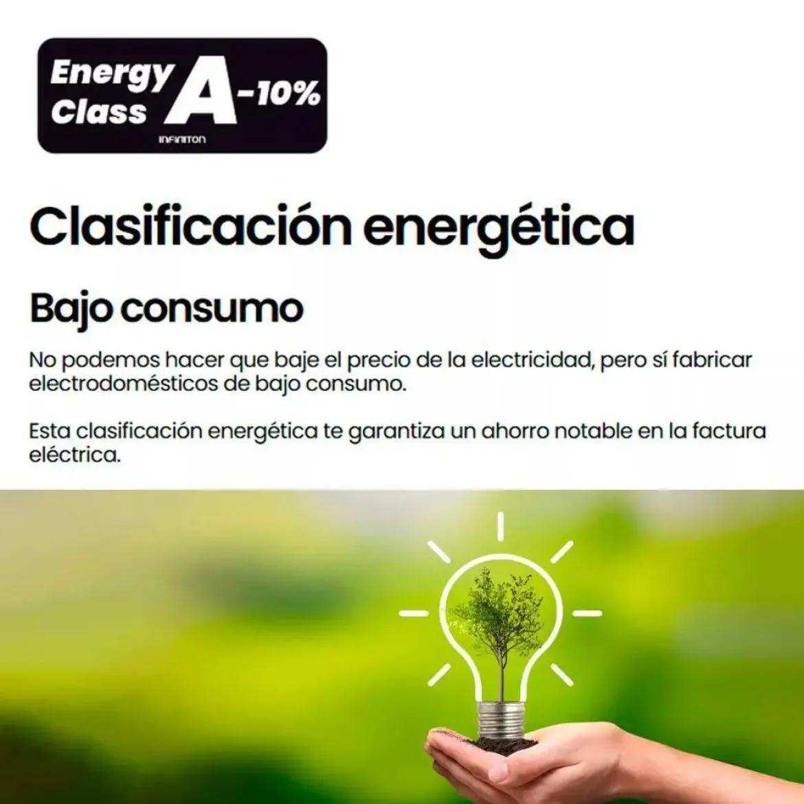 Lavadora 10 kg 1400 rpm Clase A Inverter Función Vapor INFINITON WMS14BAL
