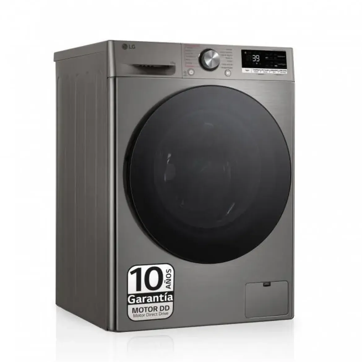 Lavadora LG 10.5kg 1400rpm Clase A con Vapor Steam+ Inox F4WR7010AGS