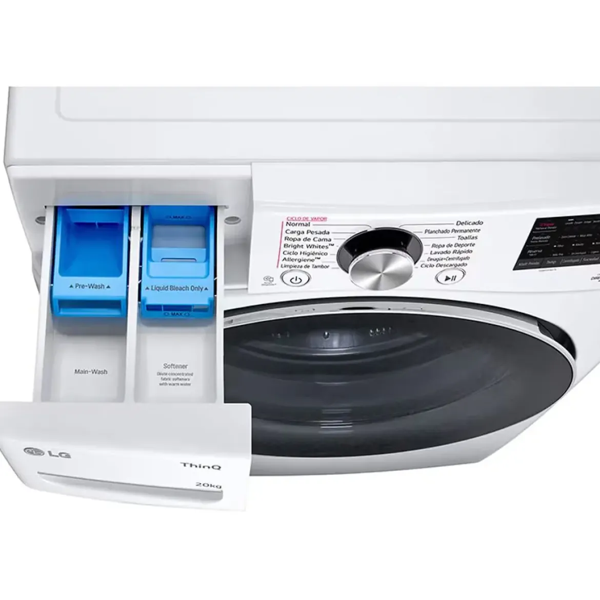 Lavadora LG 20 kg 1000 rpm Steam Blanca F0P3CYV2W
