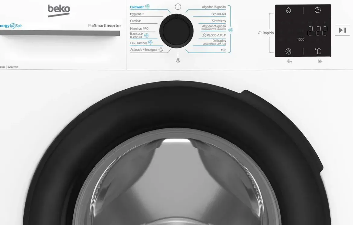 Lavadora Libre Instalación 8 Kg 1200 Rpm Clase A BEKO B300 BM3WFT3821WB