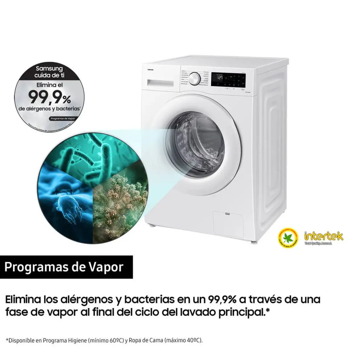 Lavadora Samsung 11 Kg AI Ecobubble 1400 RPM Clase A WW11DG5B25TEEC