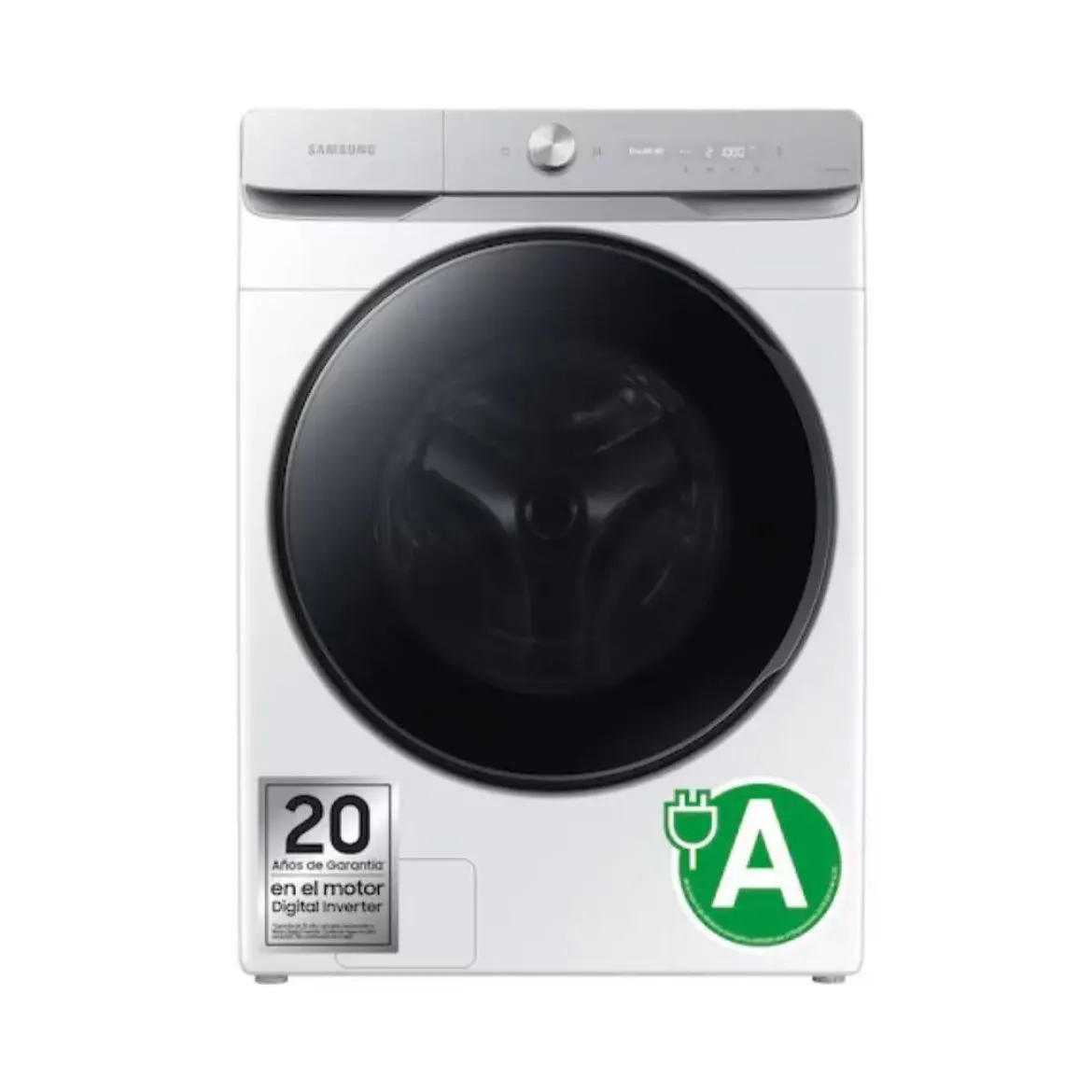 Lavadora SAMSUNG 20kg 1000rpm WiFi AI EcoBubble Clase A WF20DG8650BWU3