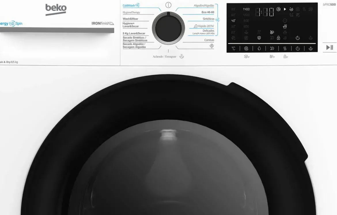 Lavadora Secadora BEKO 8+6 kg 1400 rpm SteamCure Inverter BM5DFT48437WB