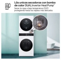 Lavadora Secadora Carga Frontal 12/10 Kg Inverter LG WT1210WWF