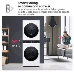 Lavadora Secadora Carga Frontal 12/10 Kg Inverter LG WT1210WWF