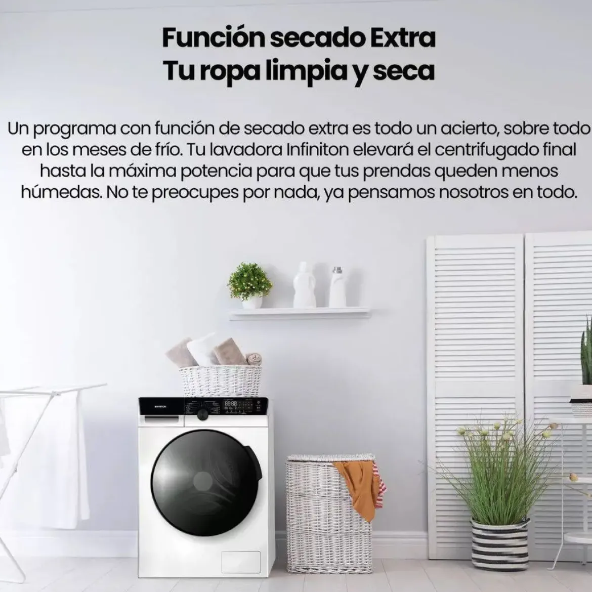Lavadora Secadora INFINITON WSDK0A7D5BL 10/7Kg 1500rpm Inverter