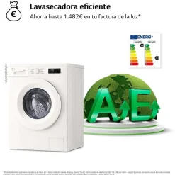 Lavadora-Secadora LG 8/5 kg 1400 rpm WiFi Steam W4X1085NWH