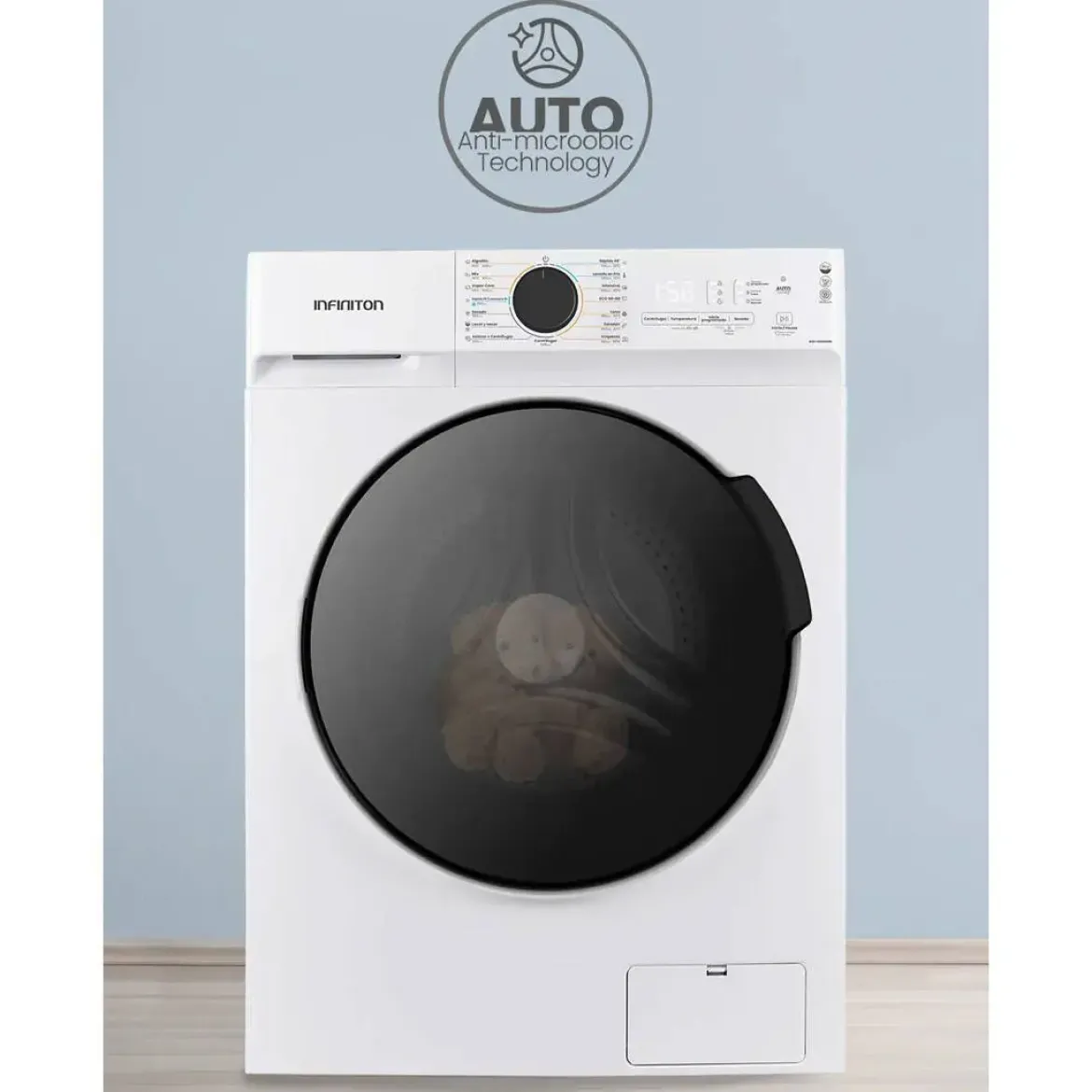 Lavasecadora de 8 Kg INFINITON 1400 rpm Inverter WSD-G8A6D4BN