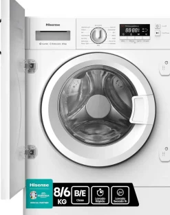 Lavasecadora Integrable 8/6 Kg 1400 RPM Hisense WD3M841BWIES