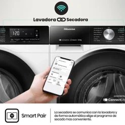Lavasecadora 8 kg/5 kg 1400 Rpm Clase A Color Blanco HISENSE WD3S8043BW3